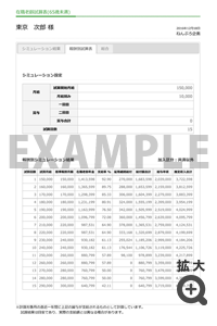 報酬別試算表